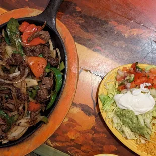 Steak fajitas