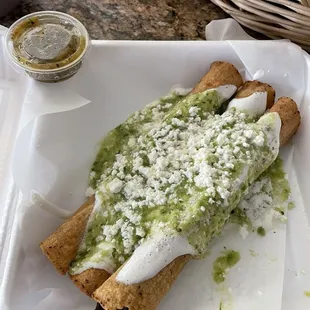 Beef flautas