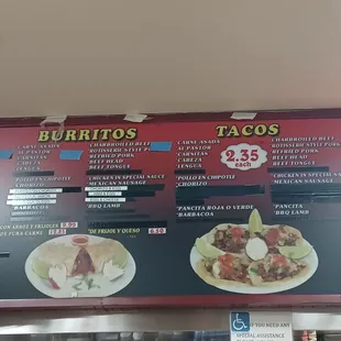 sushi and sashimi, menu