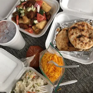 a variety of food items