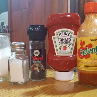 All available at the table