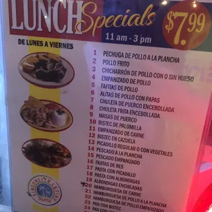 Lunch specials