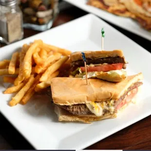 a sandwich and french fries