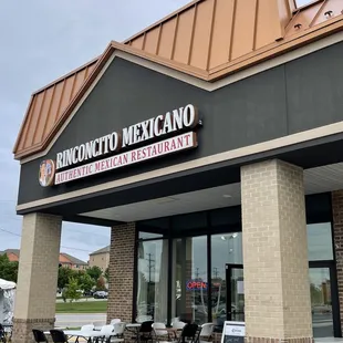 the front of the restaurant