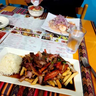 ceviche and steaks dish it&apos;s awesome !!!