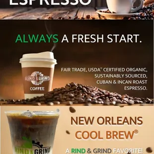 a cup of coffee and a cup of coffee