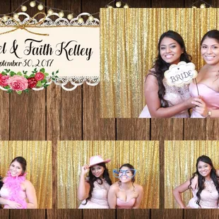 Country/ rustic themed wedding photo booth purchased as a wedding gift for the bride and groom from the Groom's parents.