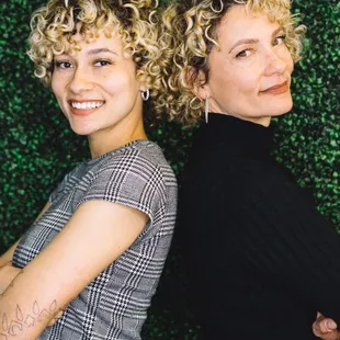 Owner Mom and Daughter Team! Mindy and Morgan, creating and leading the curl revolution with love.
