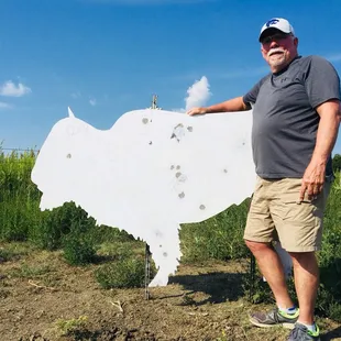 Buzz showing off his long range shooting skills at the ranch.  1200 yards. Next trip out he is attempting 1 mile!