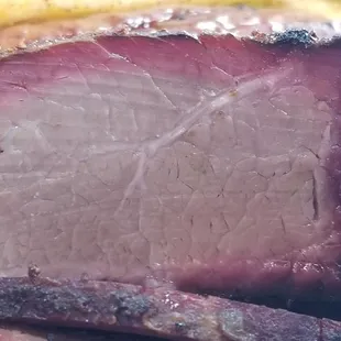 Look at that smoke ring on the brisket