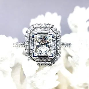 Princess Cut Double Halo Wedding Ring