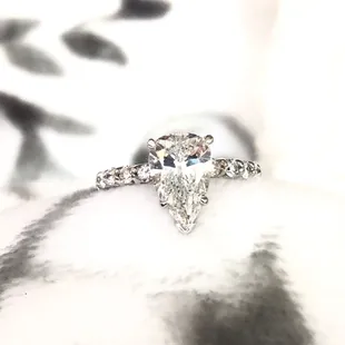 Engagement Ring, Pear Diamond Ring, Wedding Ring