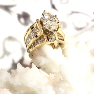 3.50ct Oval Diamond R. Alan Design Ring