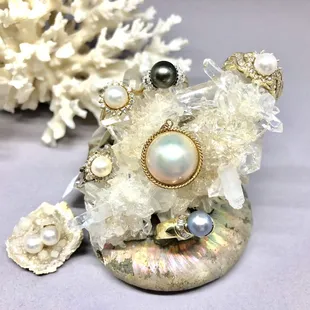 A wide selection of pearls