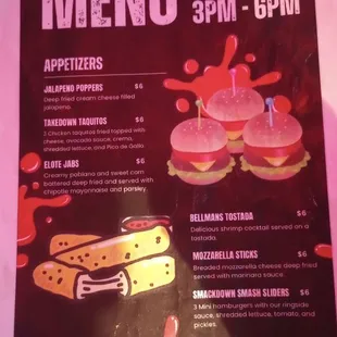 Happy Hour Menu. Mon-Fri 3PM-6PM