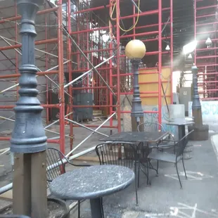 Dining area but alley construction