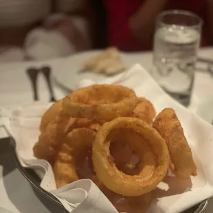Great onion rings. This is a small order.