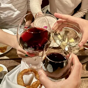 Toasting our return to Portland