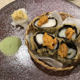 Deep Fried Scallop with Uni
