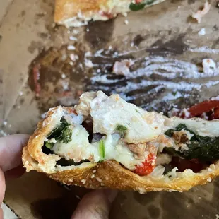 Spinach Deluxe Calzone $12 Small