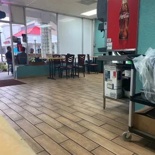 the inside of a restaurant