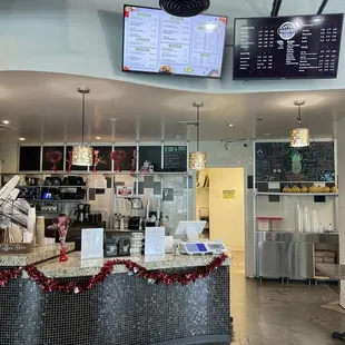 a view of the counter area