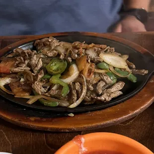 Steak fajitas