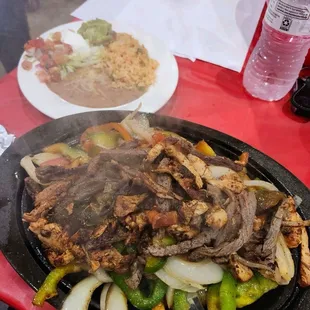 a plate of meat and vegetables