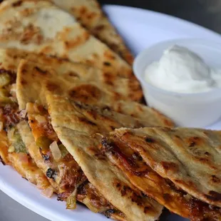Green Chile or Pulled Pork Quesadillas