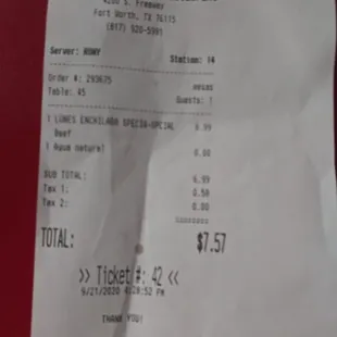 A good price for a lot of food.