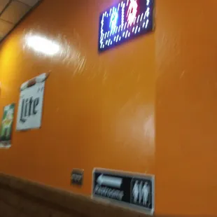 The way to the bathrooms.