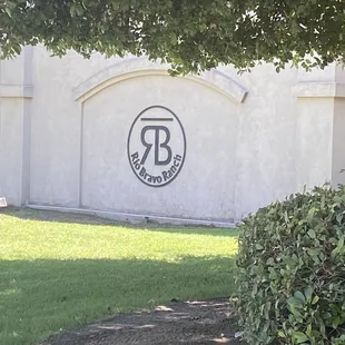 the entrance to the ranch