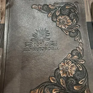 Leather bound menus