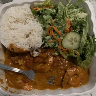 Shrimp with Grilled Veggies on A Creamy Chipotle Sauce