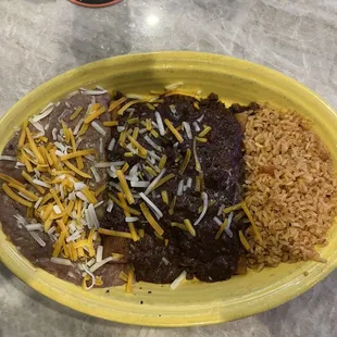 Beef enchiladas. Some of the best I&apos;ve ever had.