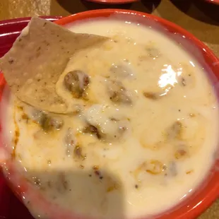 Queso with seafood