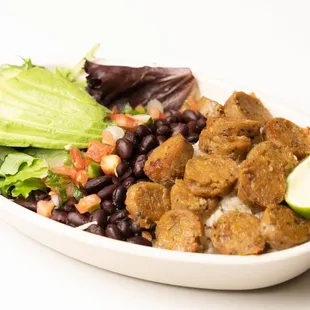 a plate of mexican food