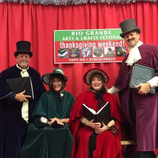 My caroling quartet has been spreading holiday cheer at this event for many years.
