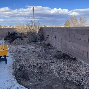 Yard before construction