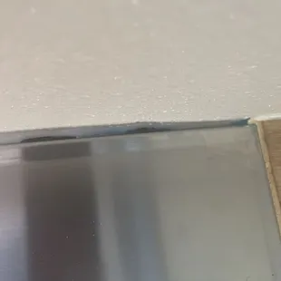 Every silicone gap they did is not actually filled, and is already cracking. This one has blue plastic from the sink that they didn't remove