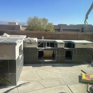 Midway through construction