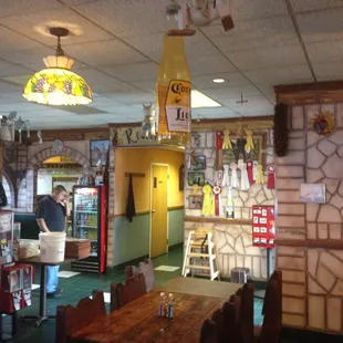 the inside of a restaurant