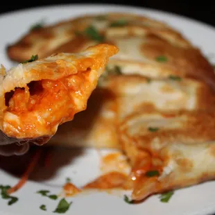 The Diabla Shrimp Empanadas were made with sautéed shrimp, chile de árbol sauce, and jack cheese.