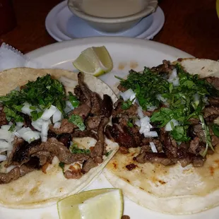 two tacos on a plate