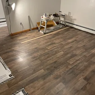 No more carpets, better for the furry members of our families.