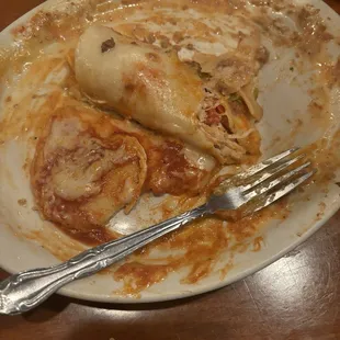 Three amigos enchiladas