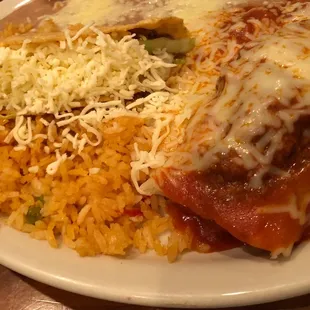 Lunch taco and tamale