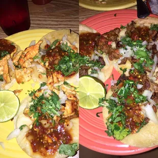 Chicken &amp; Carne Asada mini tacos are so delicious