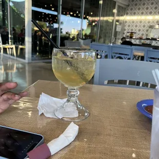 A freshly shaken margarita already watery?