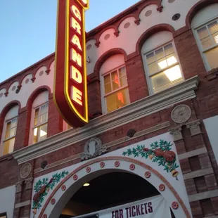 the front of the building